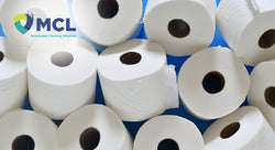 Rolls of Toilet Paper and MCL logo